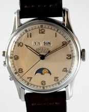 Load image into Gallery viewer, Angelus Datoluxe Triple Date Moonphase in Stainless Steel
