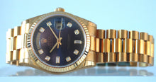 Load image into Gallery viewer, Rolex Day Date Yellow Gold with Blue Dial New Old Stock
