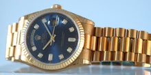 Load image into Gallery viewer, Rolex Day Date Yellow Gold with Blue Dial New Old Stock