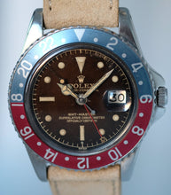 Load image into Gallery viewer, Rolex GMT Ref. 1675 PCG Exclamation Tropical