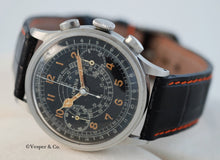 Load image into Gallery viewer, Lemania Chronograph with Telemeter and Tachometer Scales