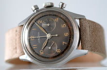 Load image into Gallery viewer, Lemania Chronograph with Patinated Rhodium Dial