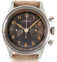 Load image into Gallery viewer, Lemania Chronograph with Patinated Rhodium Dial