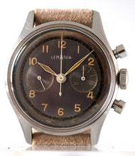 Load image into Gallery viewer, Lemania Chronograph with Patinated Rhodium Dial