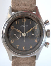 Load image into Gallery viewer, Lemania Chronograph with Patinated Rhodium Dial