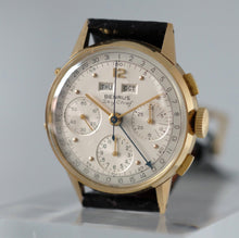Load image into Gallery viewer, Benrus Sky Chief 14k Gold Triple Date Chronograph