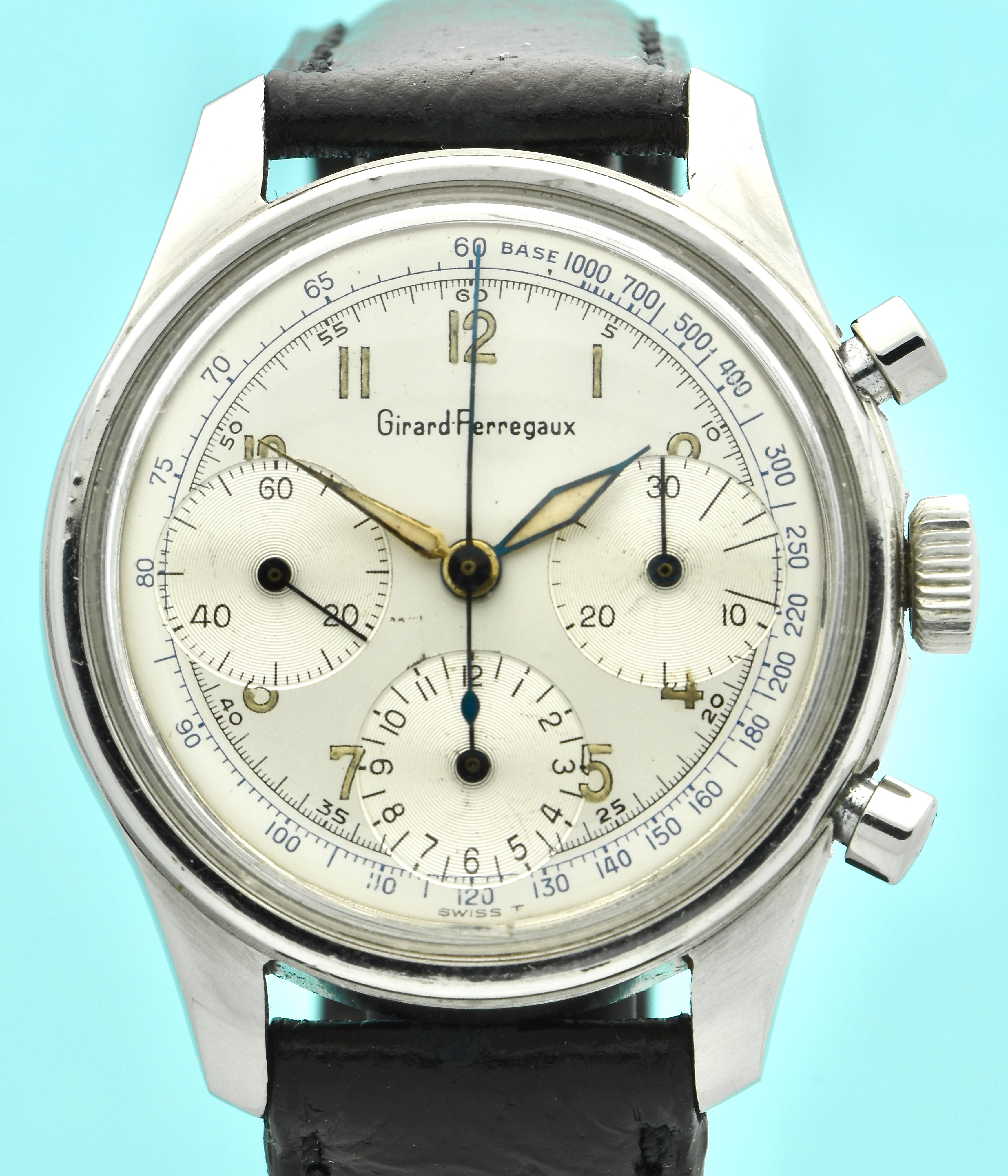 Girard Perregaux Stainless Steel Chronograph circa 1965 Vesper