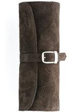 Load image into Gallery viewer, Suede Leather Watch Travel Tube in Seal Brown