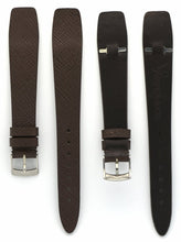 Load image into Gallery viewer, Saffiano Leather Watch Straps with Open End in Black
