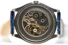 Load image into Gallery viewer, Eberhard "stepped bezel”, made in the 1950s. Fine and rare, stainless steel wristwatch.