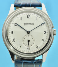 Load image into Gallery viewer, Eberhard "stepped bezel”, made in the 1950s. Fine and rare, stainless steel wristwatch.