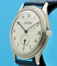 Load image into Gallery viewer, Eberhard "stepped bezel”, made in the 1950s. Fine and rare, stainless steel wristwatch.