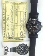 Load image into Gallery viewer, Heuer Bundeswehr Flyback Chronograph with Decommission Papers