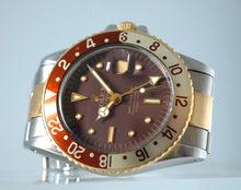 Load image into Gallery viewer, Rolex GMT 1675 Stainless Steel & Gold Root Beer Dial