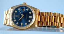 Load image into Gallery viewer, Rolex Day Date Yellow Gold with Blue Dial New Old Stock