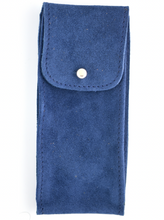 Load image into Gallery viewer, Suede Leather Watch Pouch in Marine Blue
