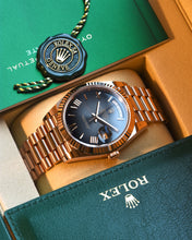 Load image into Gallery viewer, Rolex Day-Date 40, 18k Everose Gold, Slate Ombré Dial, Reference 228235

