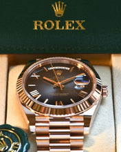 Load image into Gallery viewer, Rolex Day-Date 40, 18k Everose Gold, Slate Ombré Dial, Reference 228235
