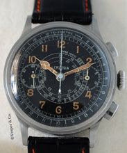 Load image into Gallery viewer, Lemania Chronograph with Telemeter and Tachometer Scales
