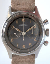 Load image into Gallery viewer, Lemania Chronograph with Patinated Rhodium Dial
