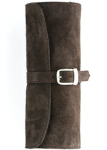 Load image into Gallery viewer, Suede Leather Watch Travel Tube in Seal Brown

