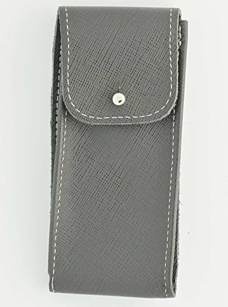 Saffiano Leather Watch Pouch in Dove Grey
