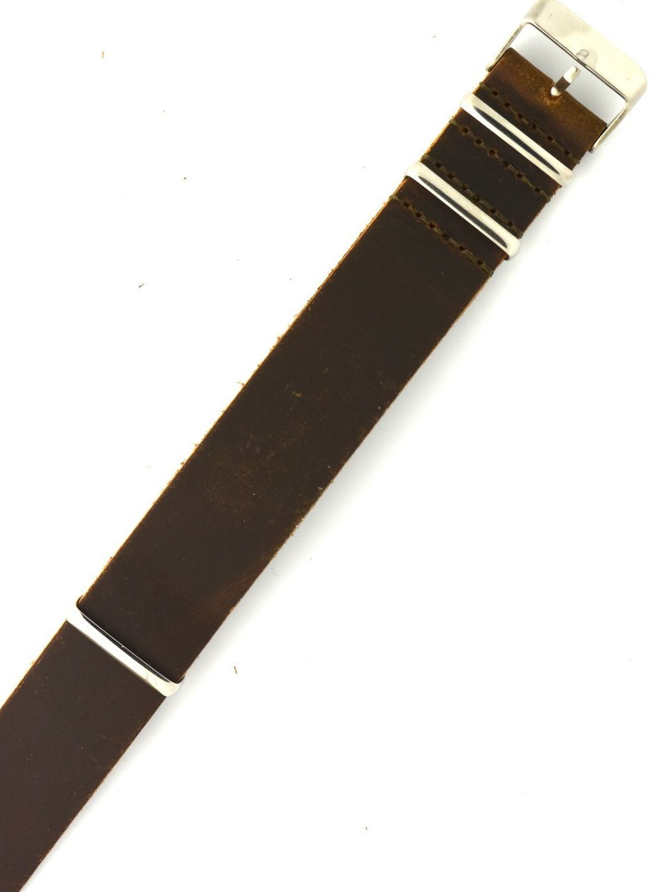 Vintage Chromexcel Leather NATO Watch Strap in Chocolate