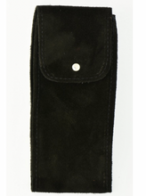 Load image into Gallery viewer, Suede Leather Watch Pouch in Black
