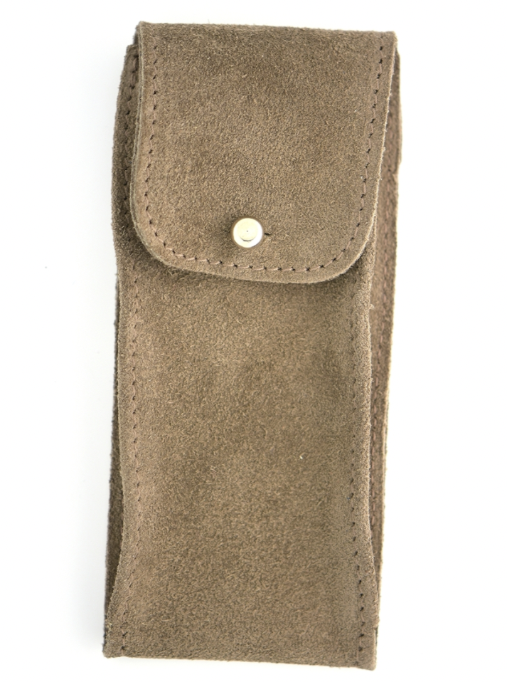 Suede Leather Watch Pouch in Clay