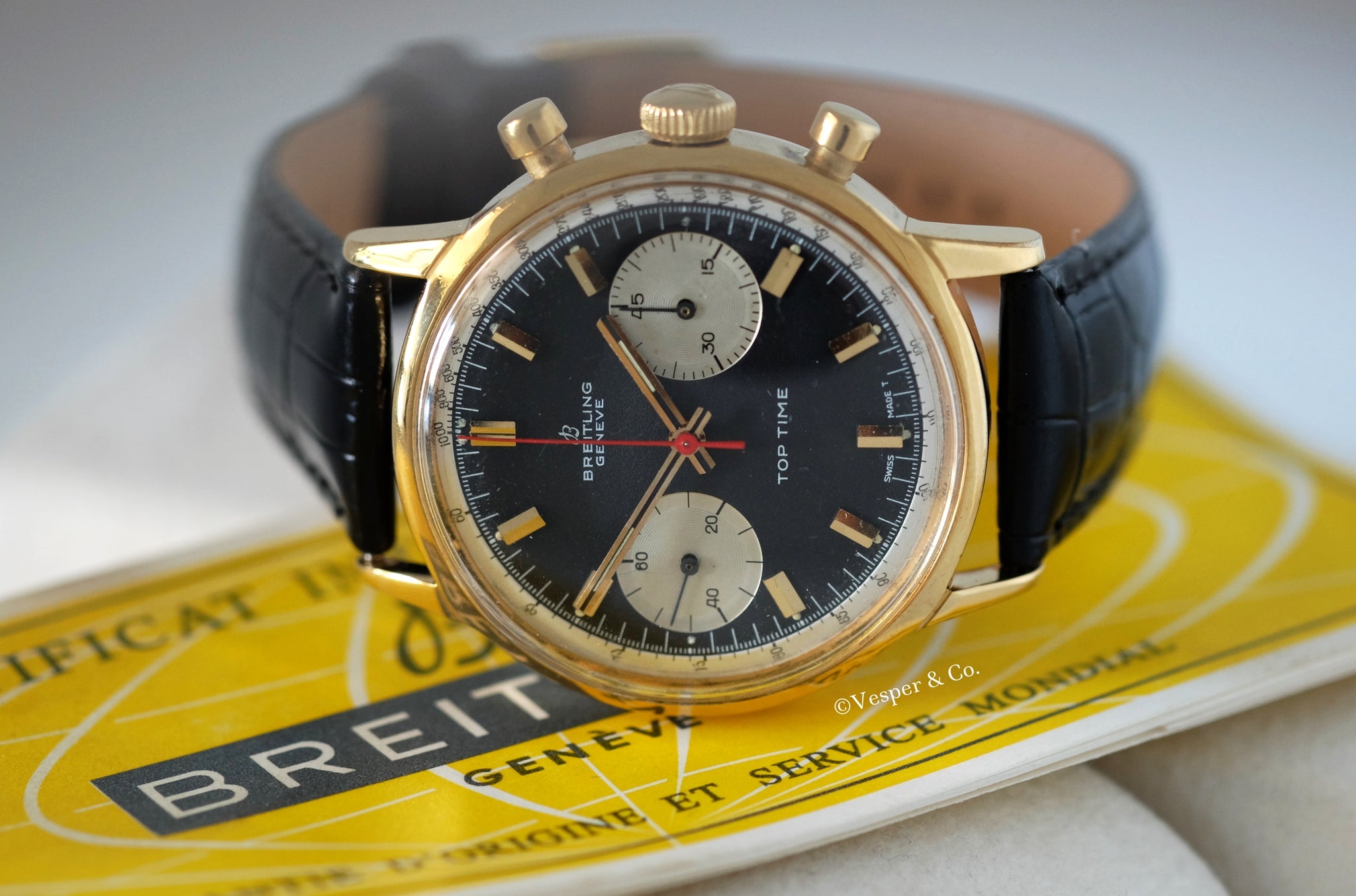 Breitling top time gold best sale